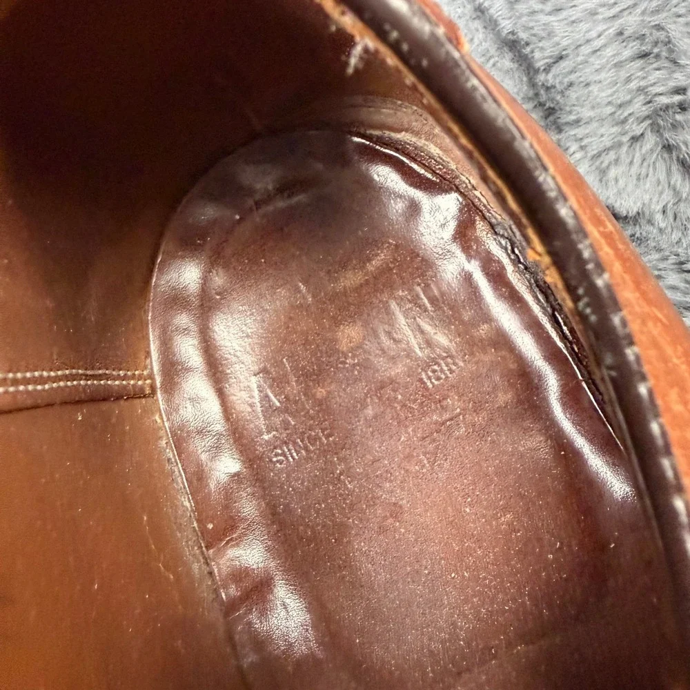 Alden 996 Shell Cordovan Saddle Shoes Mens 8 Brown Leather Oxford Brogue Dress